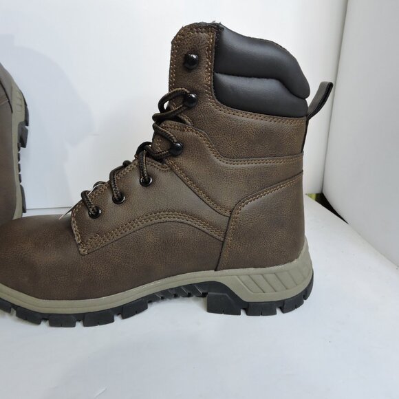Brahma Vertex Men's 8" Steel Toe Slip and Oil Resistant Brown Work Boots Size 7 - Picture 3 of 6